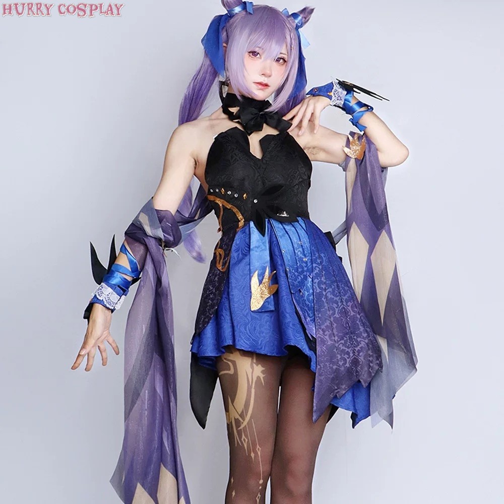 Game Cosplay,Genshin Impact,Genshin Impact Keqing Opulent Splendor Replaces Ellis Cosplay Costume